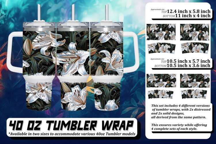 Spring Bloom 3D Blossom Tumbler Wrap 40oz example image 1