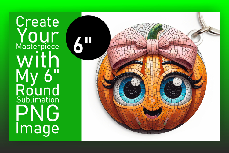 Unique Circle Design Car Coaster Template , Cute Pumpkin example image 1