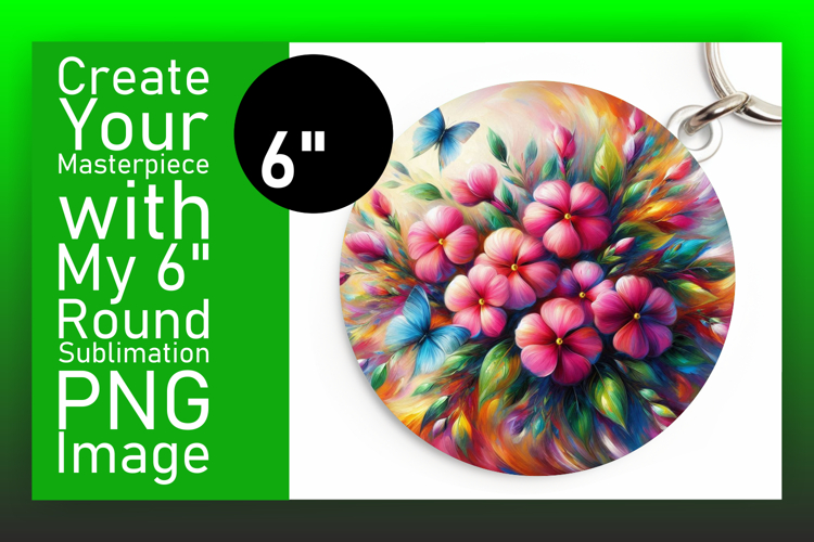 Dynamic Round Design for Sublimation , Flowers