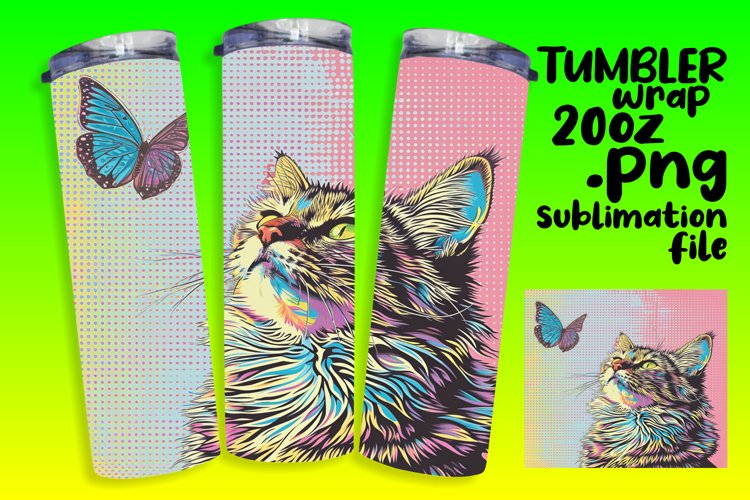 Whisker Wonders: Sublimation Tumblers Featuring Cats