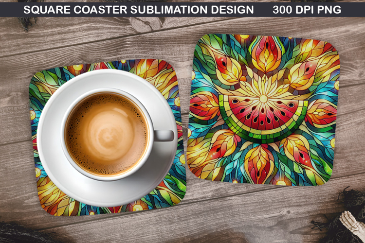 Summer Coaster Sublimation, Summer Coaster PNG Design
