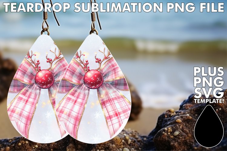 Elegant Teardrop Earrings Art Ideas, Christmas Bow