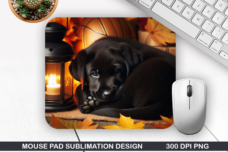 Halloween Dog Mouse Pad Sublimation, Halloween Mouse Pad PNG