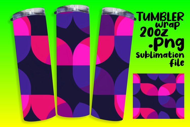 Abstract Neon Wonderland Sublimation Wraps 20oz