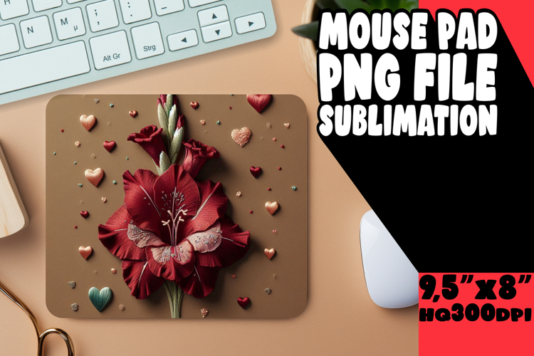 RADIANT MOUSE MAT SUBLIMATION IDEAS, 3D Flower