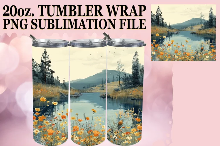 Beautiful Meadow of Flowers Tumbler Wrap