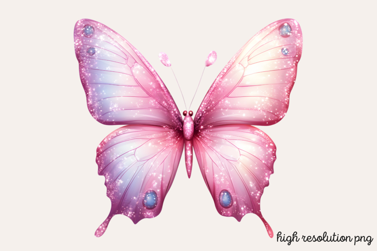 Pink Butterfly Clipart Image 10