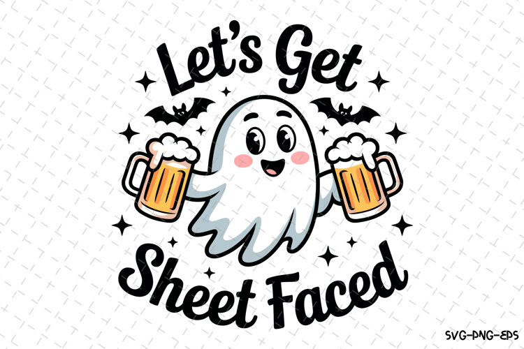 Let's get sheet faced Svg | Halloween Svg | Svg Cut Files example image 1