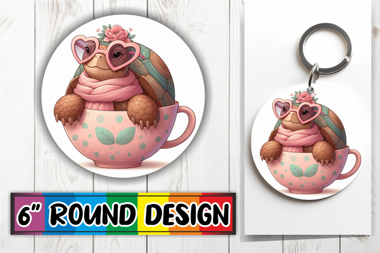 Joyful Ornaments Round Style, Turtle