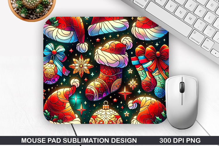 Mouse Pad Sublimation, Christmas Mouse Pad PNG Design