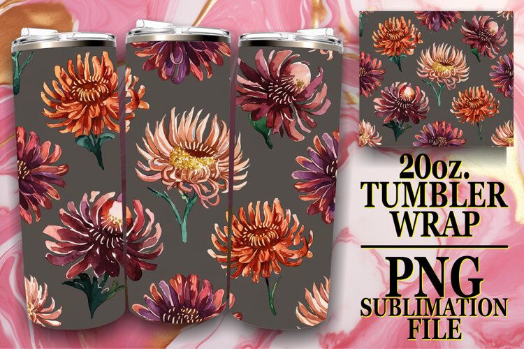 Heartfelt Moments 20oz tumbler wrap, Flower Pattern example image 1