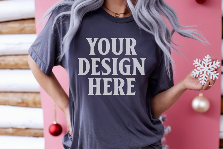 Pepper Christmas Comfort Colors 1717 Mockups, CC 1717 m