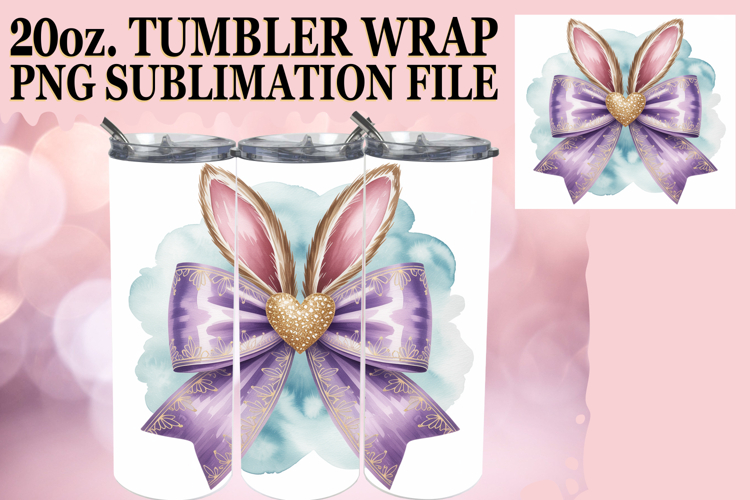 JOYFUL NIGHTS 20oz TUMBLER WRAP, Easter Bow