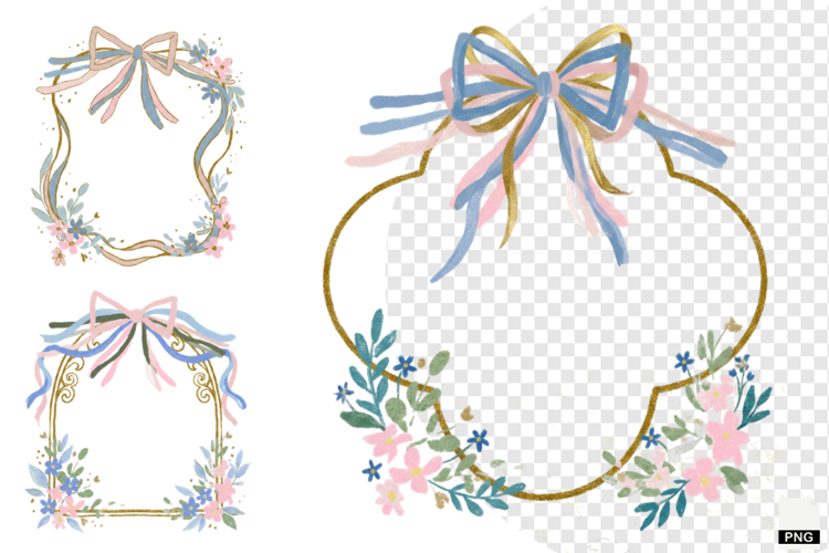 Wedding Coquette Frames PNG