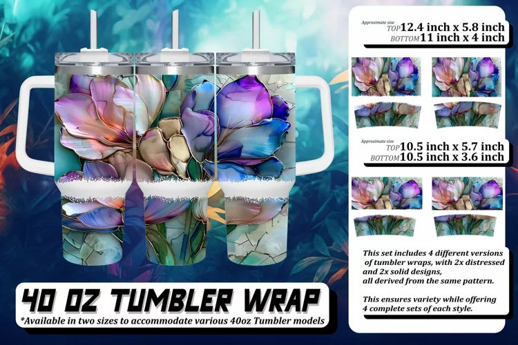 Botanical Bliss: Tumbler Wrap Summer 40oz