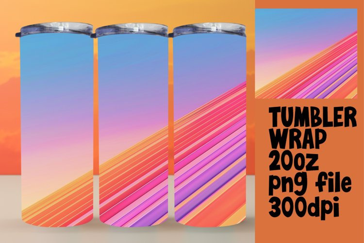 Colorful Gradient Design Tumbler Wrap for Sublimation 20oz