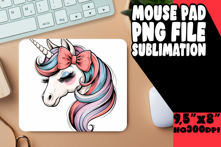 Cozy MOUSE MAT Creative Sublimation, Unicorn
