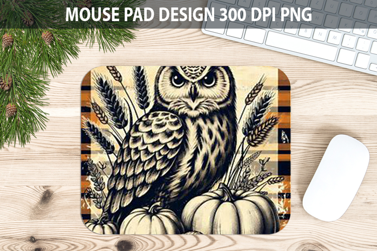 Owl Mouse pad Sublimation - Thanksgiving PNG Design