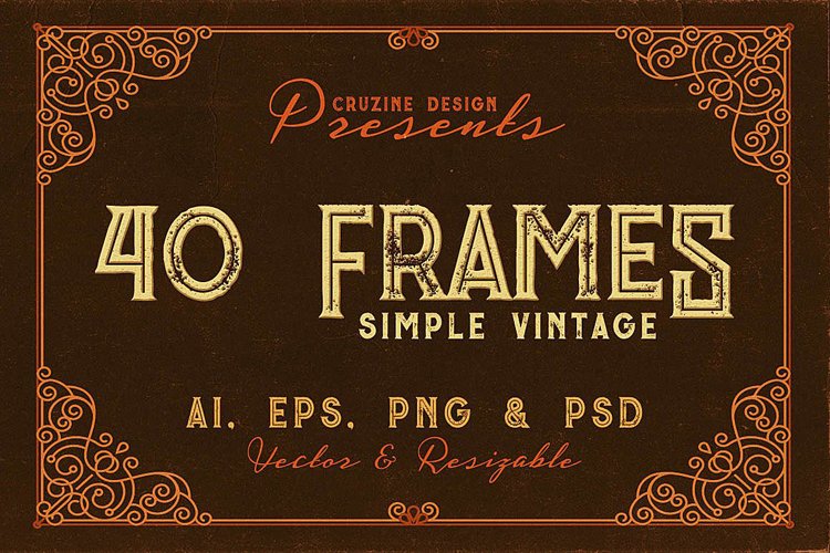 40 Vintage Frames example image 1