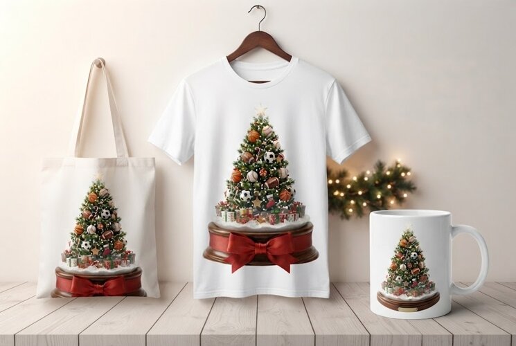 Sports Snow Globe Christmas Tree Design example image 1