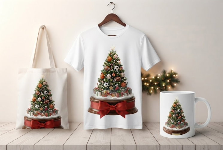 Sports Snow Globe Christmas Tree Design