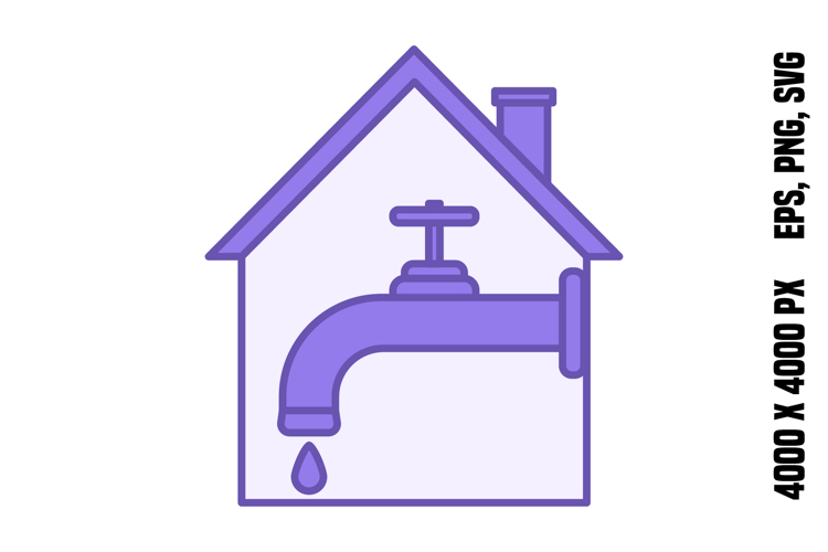 Colored Water Supply Icon