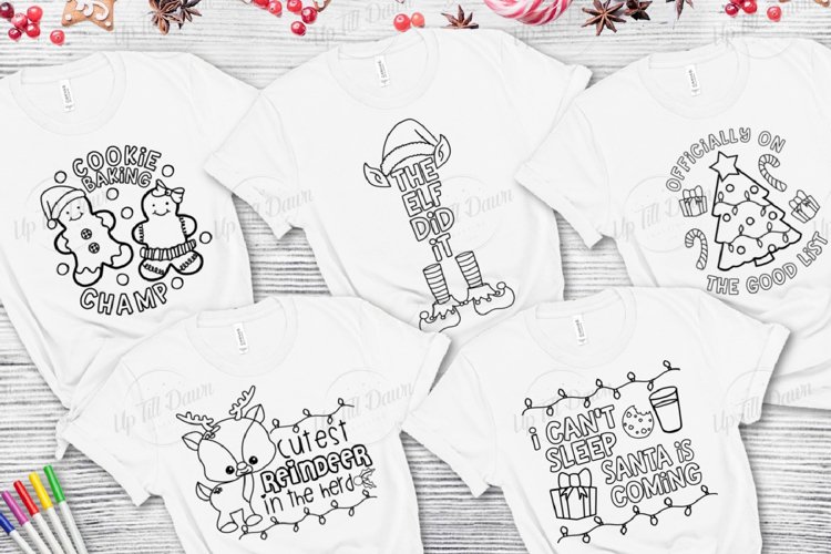 Christmas Coloring SVG Bundle example image 1