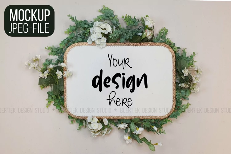 Mockup | JPEG | Place mat | Flowers