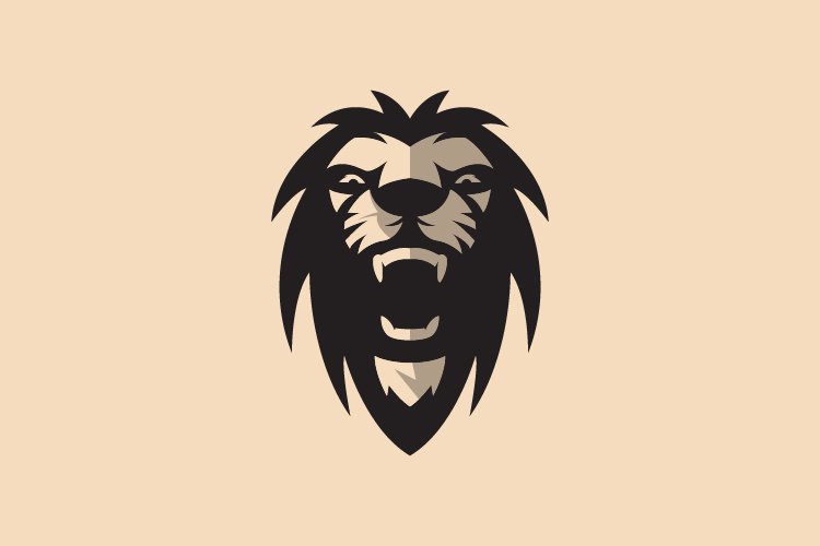 Abstract lion face logo template - Eps 10 example image 1