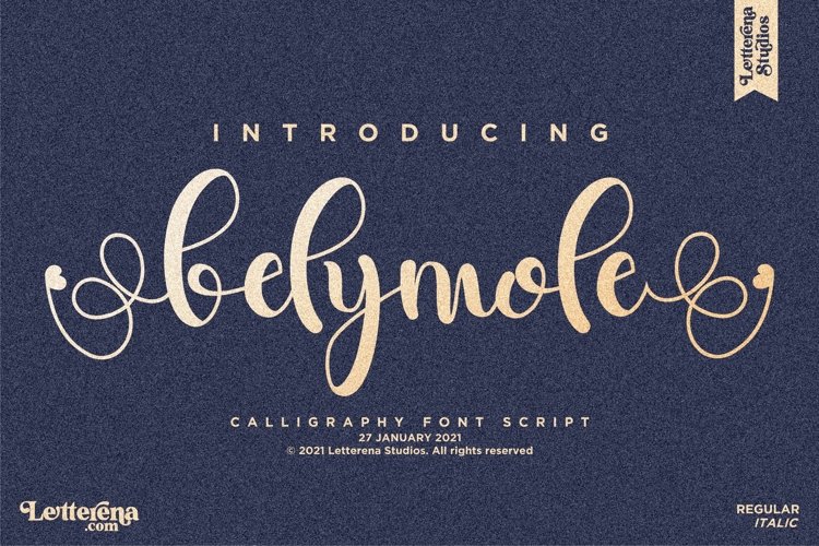 belymole - Beautiful Lovely Script Font example image 1