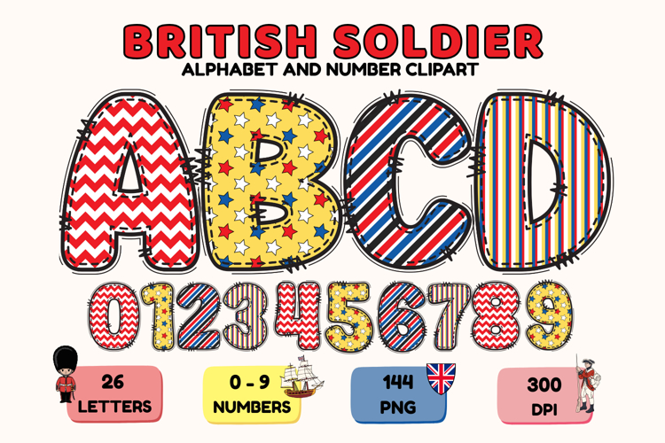 British Soldier Patriotic Alphabet PNG Clipart