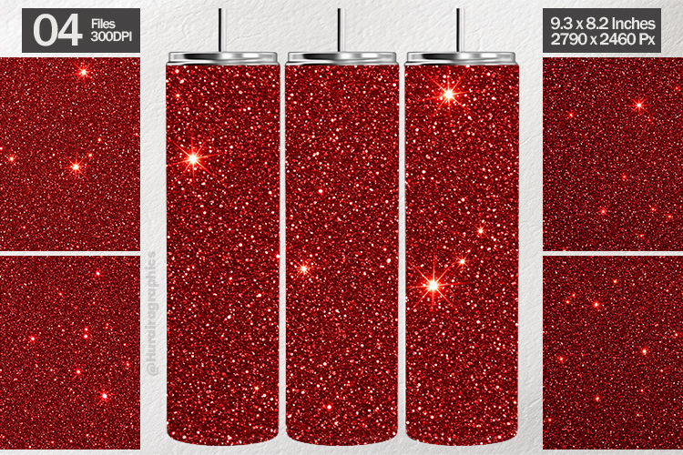 Red Sparkle Glitter Tumbler Wrap| Tumbler Sublimation