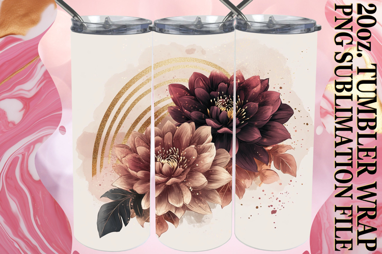 Luminous Sublimation 20oz tumbler wrap, Rainbow