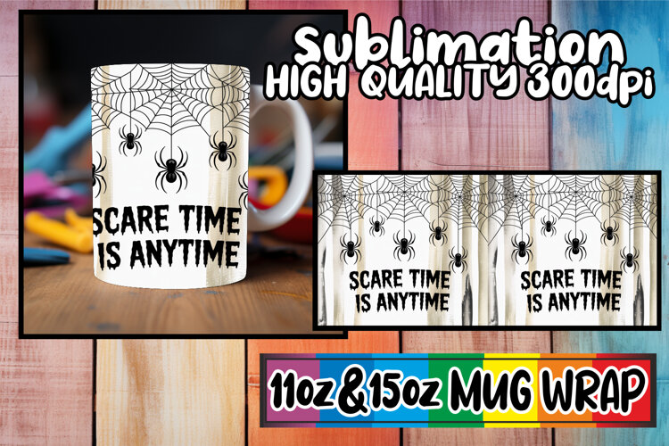 Dreamy vibes 11oz 15oz sublimation wrap, Halloween example image 1