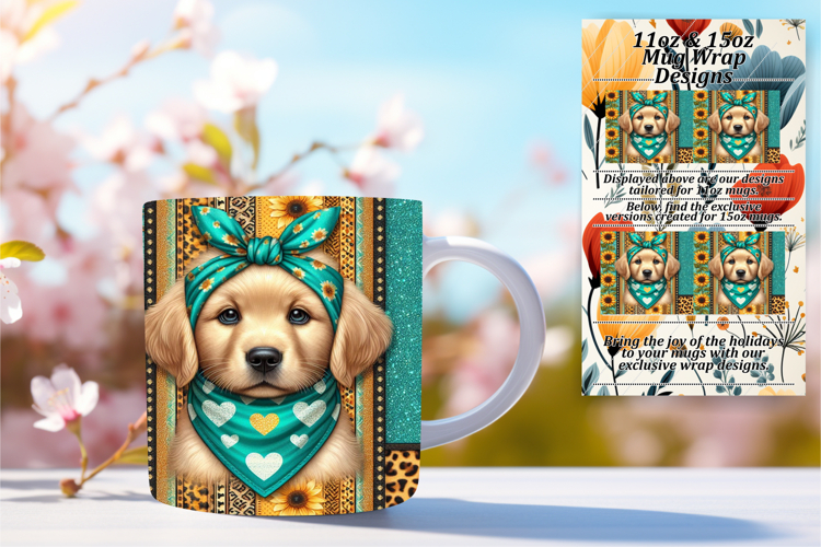 Vivid 11oz Mug Wrap Png Artwork , Cute Animals