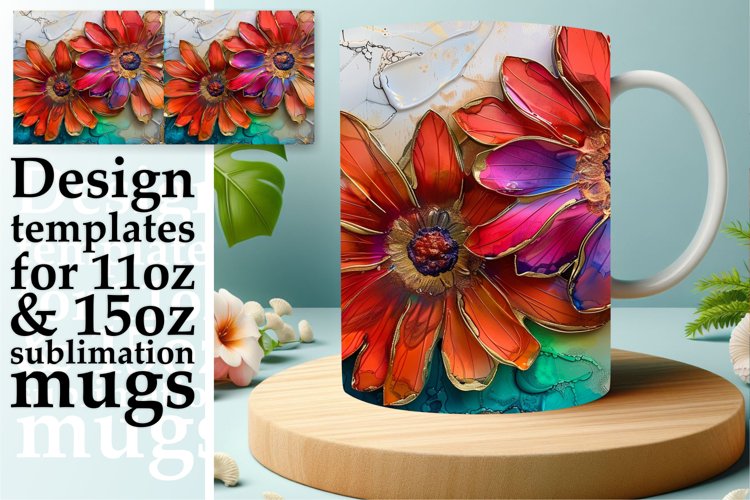 Sparkling Blossom Beauty Mug Wrap: Sublimation - 11oz/15oz example image 1