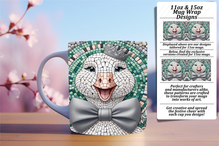 Sweet 15oz Mug Wrap Png Artwork , Goose