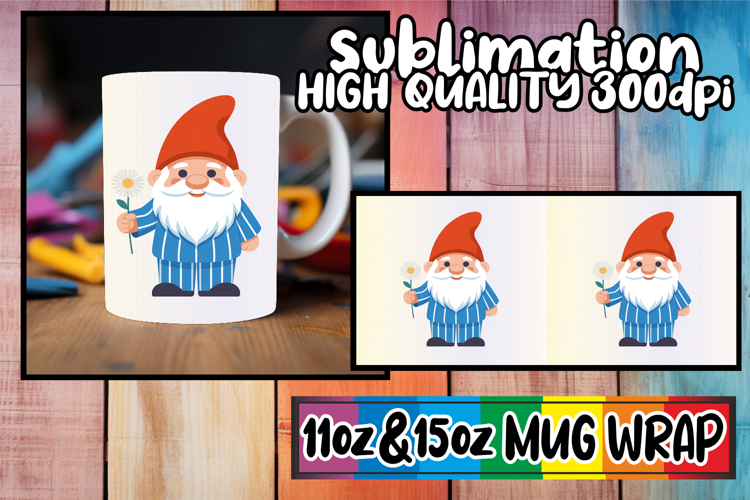 Unique vibes sublimation print wrap, Gnomes