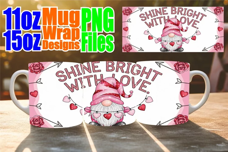 Cozy mornings 11oz 15oz mug wrap, Valentines