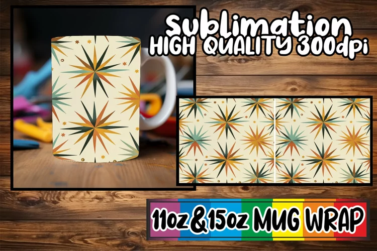 Color Splash Spring Abstract Mug Wrap 11oz 15oz Sublimation