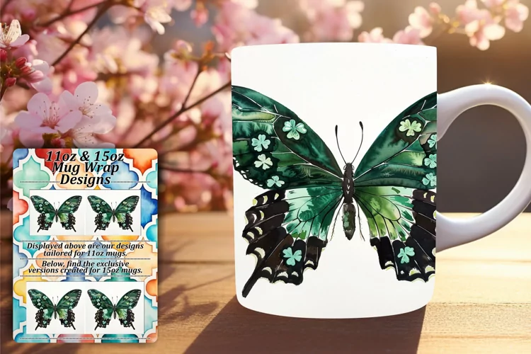 Radiant Spring Wings: Butterfly Mug Marvels - 11oz & 15oz