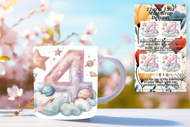 Celestial Reverie: Sublimation Mug Wrap Art 11oz/15oz example image 1