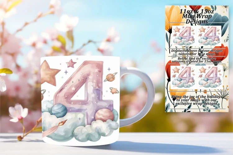 Celestial Reverie: Sublimation Mug Wrap Art 11oz/15oz