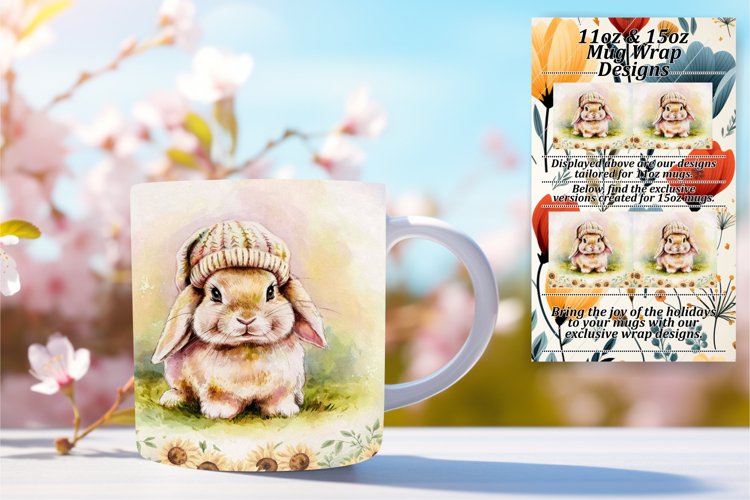 Whimsical 15oz Mug Wrap Png Artwork , Animals