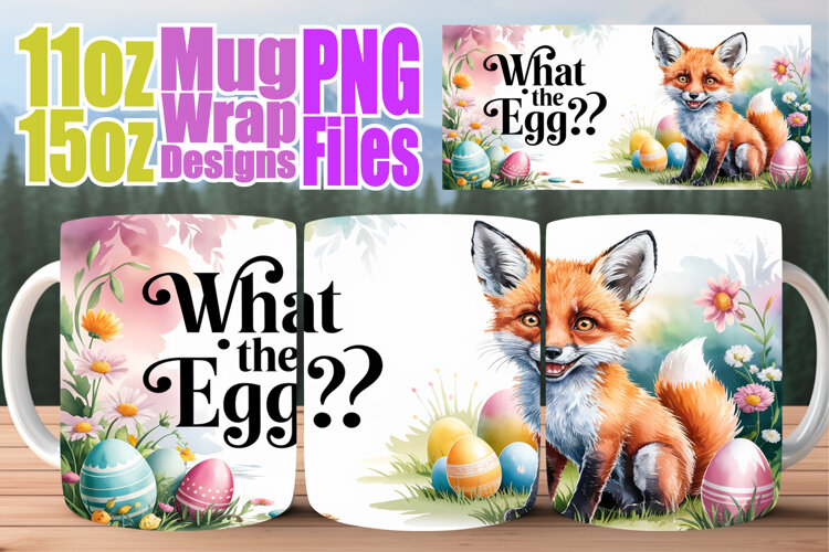Bright beginnings sublimation mug wrap, Easter example image 1