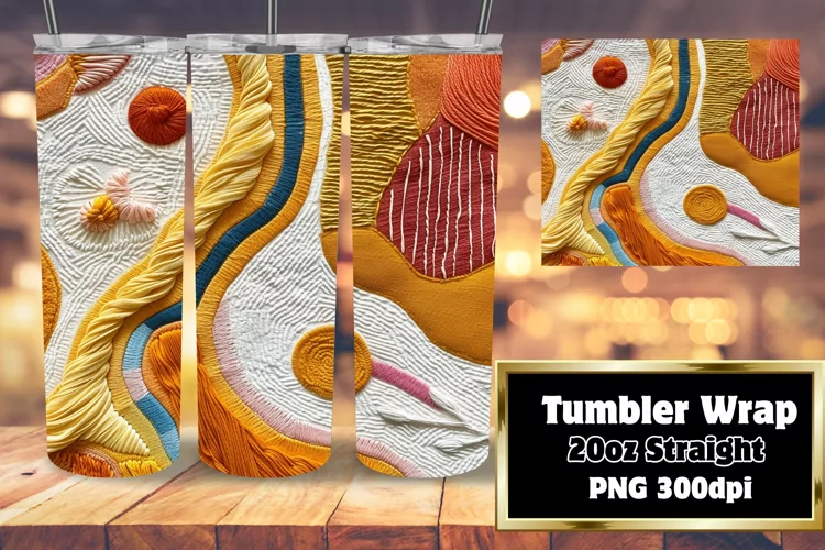 Bold 3D Pattern Tumbler Design