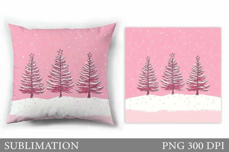 Christmas Tree Pillow Design. Christmas Tree Sublimation