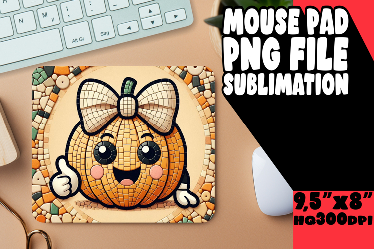 JOYFUL MOUSE MAT PLAYFUL ART, Cute Pumpkin
