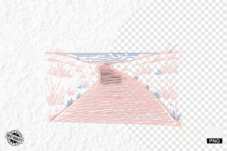 Summer Beach Path Clipart