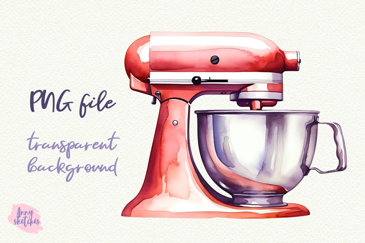 KitchenAid Stand Mixer Sublimation PNG Baking Clipart